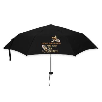 Ich weiß, dass meine Schuhe offen sind, aber - Regenschirm (klein) - Schwarz - Vorne