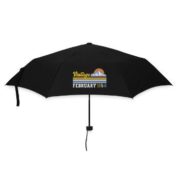 30. Geburtstag Vintage Februar Jahrgang 1994 - Regenschirm (klein) - Schwarz - Vorne