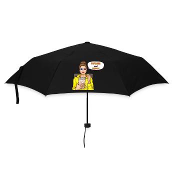 Popcorn Is Cheaper Than Therapy Cinema Fan - Umbrella (small) - black - Front