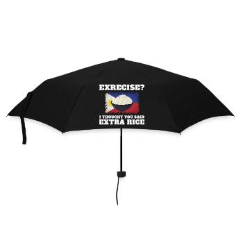 Excercise Ich Dachte, Sie Sagten Extra Reis - Regenschirm (klein) - Schwarz - Vorne