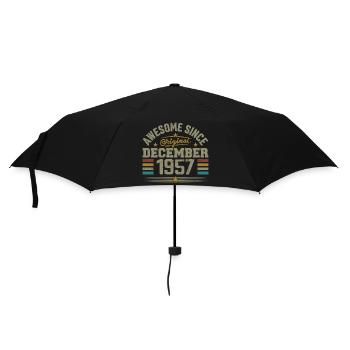 Dezember 1957 - Dezember 1957 Geburtstagsgeschenk - Regenschirm (klein) - Schwarz - Vorne