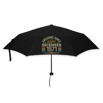 Décembre 1971 - Cadeau Anniversaire December 1971 - Parapluie standard - noir - Devant