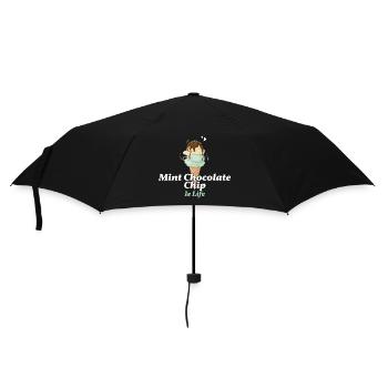 La crème glacée à la menthe et aux pépites de chocolat, c’est la vie - Parapluie standard - noir - Devant