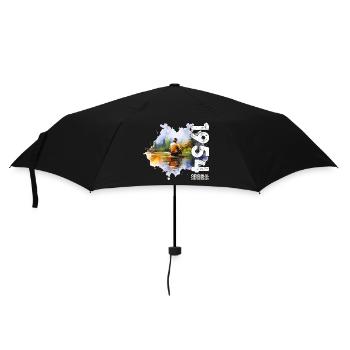 70ème Anniversaire Pêcheur Pêche 1954 Cru 1954 - Parapluie standard - noir - Devant