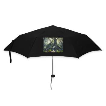 enchanted forest - Umbrella (small) - black - Front