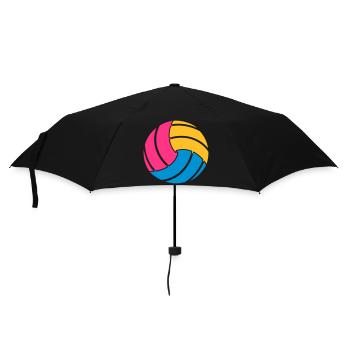 Le ballon de volley-ball - Parapluie standard - noir - Devant
