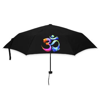 Om arcenciel aquarelle - Parapluie standard - noir - Devant