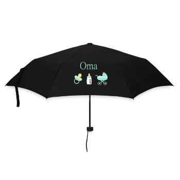Opa 2026 Geburt Junge Vorlage personalisierbar - Regenschirm (klein) - Schwarz - Vorne