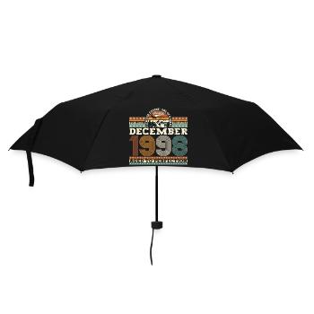 December Born 1998 24th birthday gift - Umbrella (small) - black - Front
