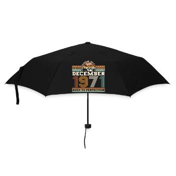 Millésime Décembre 1971 51ème Cadeau d’Anniversaire - Parapluie standard - noir - Devant