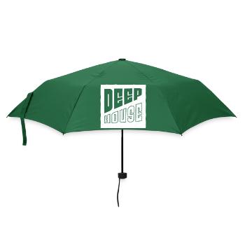 Deep House Art - DJ Geschenk für House EDM Festival - Regenschirm (klein) - Flaschengrün - Vorne
