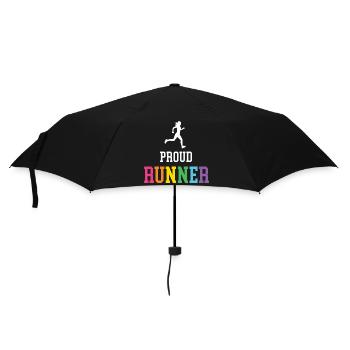 Stolze LGBT-Läuferin - Regenschirm (klein) - Schwarz - Vorne