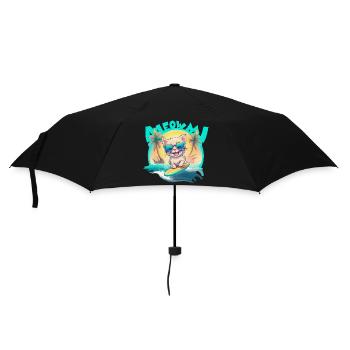 Kitty Surfer - Umbrella (small) - black - Front