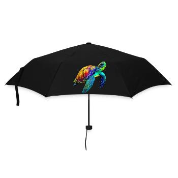 Sea turtle - Umbrella (small) - black - Front