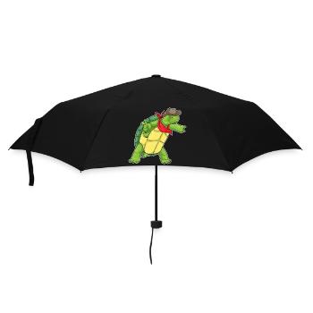 Tortue Cowboy Chapeau de Cowboy - Parapluie standard - noir - Devant