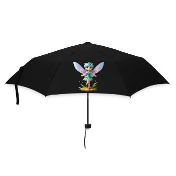 Fee 3D - Regenschirm (klein) - Schwarz - Vorne
