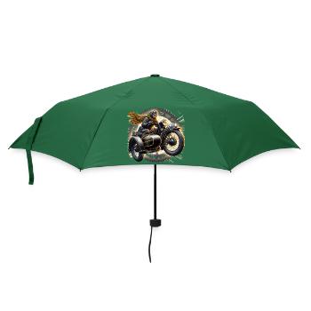 Auf zu neuen Abenteuern - Regenschirm (klein) - Flaschengrün - Vorne