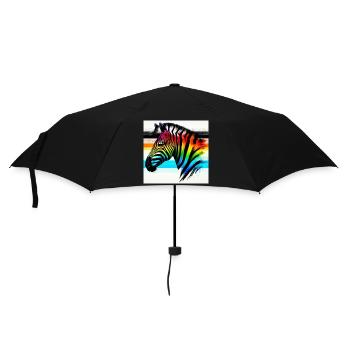 Zèbre - Parapluie standard - noir - Devant