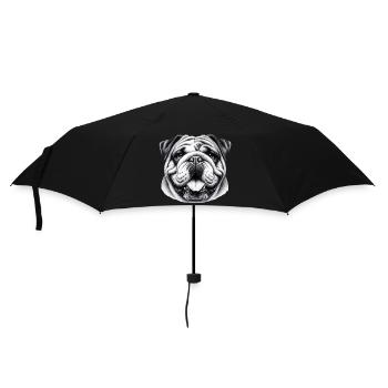 Bouledogue anglais Chien - Parapluie standard - noir - Devant