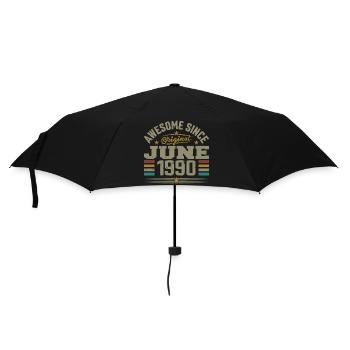 Juin 1990 Cadeau D’anniversaire Juin 1990 Juin - Parapluie standard - noir - Devant