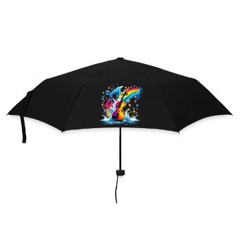 Violon fantastique aux couleurs vives - Parapluie standard - noir - Devant