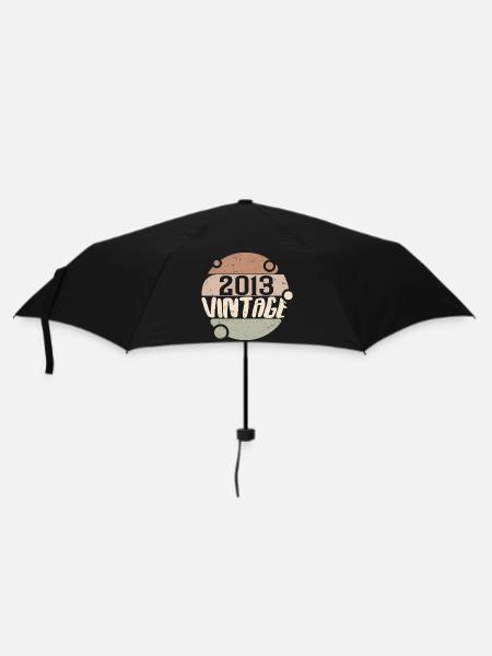 Jahrgang 2013 Retro Geschenke 2013 Jahrgang 2013 - Regenschirm (klein) - Schwarz