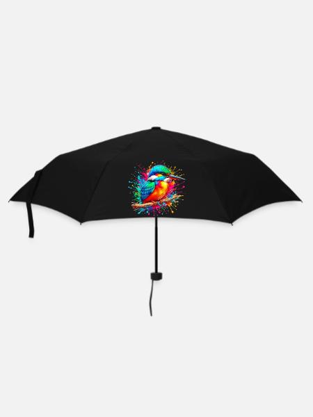 Eisvogel - Regenschirm (klein) - Schwarz