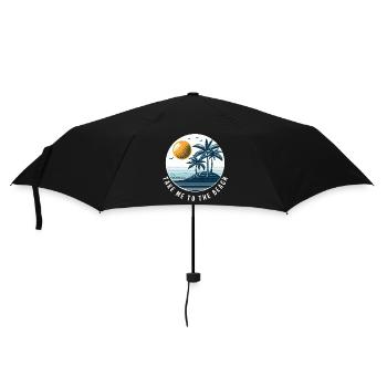 Bring mich zum Strand - Regenschirm (klein) - Schwarz - Vorne