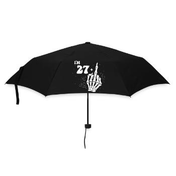 J’ai 27 ans et majeur - 28e anniversaire - Parapluie standard - noir - Devant