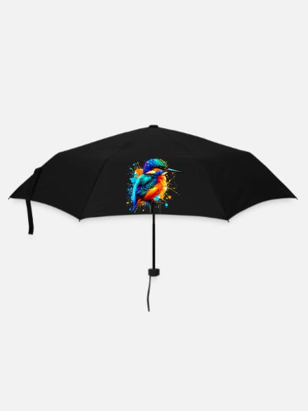Eisvogel - Regenschirm (klein) - Schwarz