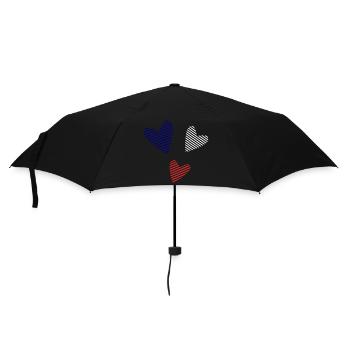 HEART. CHRISTMAS. COUPLE. VALENTINE'S DAY. JUST MARRIED. - Umbrella (small) - black - Front