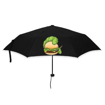 Cheeseburger chenille - Parapluie standard - noir - Devant