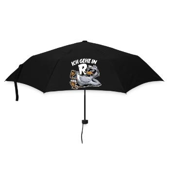Rente Ente Rentner Ruhestand Vorruhestand Geschenk - Regenschirm (klein) - Schwarz - Vorne