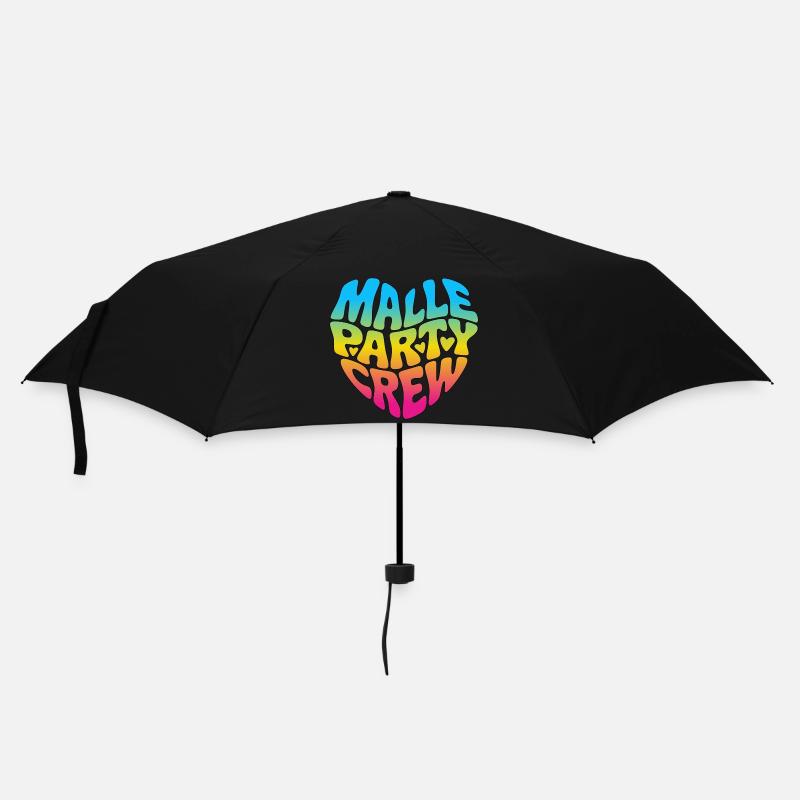 Malle Party Crew - Regenschirm (klein) - Schwarz