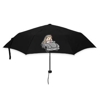 Hedgehog Car - Umbrella (small) - black - Front