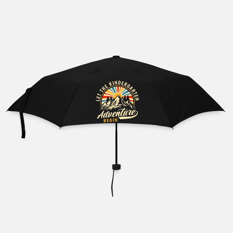 Mountains and Sunrise Adventure Design - Umbrella (small) - black