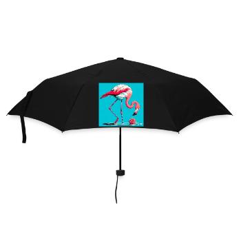 Flamant - Parapluie standard - noir - Devant