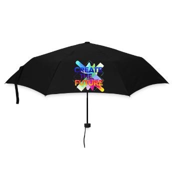 Create the future - Umbrella (small) - black - Front