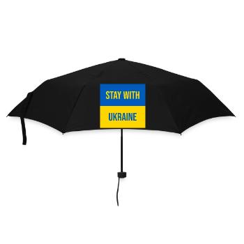 Restez avec la conception de l’insigne Ukraine - Parapluie standard - noir - Devant