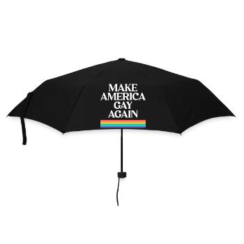Make America Gay Again - Pride Design - Regenschirm (klein) - Schwarz - Vorne