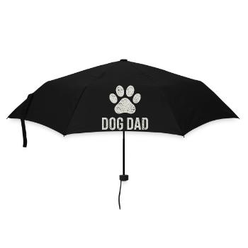 Pfote Hund Papa Fußabdruck - Regenschirm (klein) - Schwarz - Vorne
