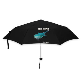 Zypern Umriss Kompassdesign - Regenschirm (klein) - Schwarz - Vorne