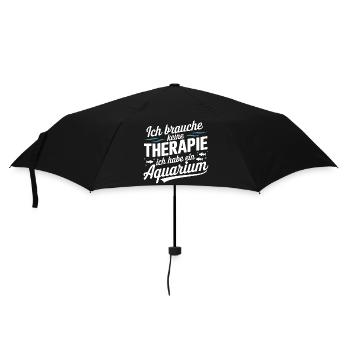 Aquarium Aquarianer Fische Zierfische Fan - Regenschirm (klein) - Schwarz - Vorne