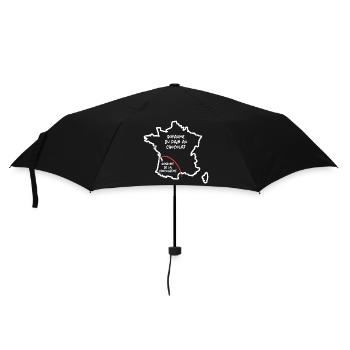 Pain au chocolat or chocolatine funny card France - Umbrella (small) - black - Front