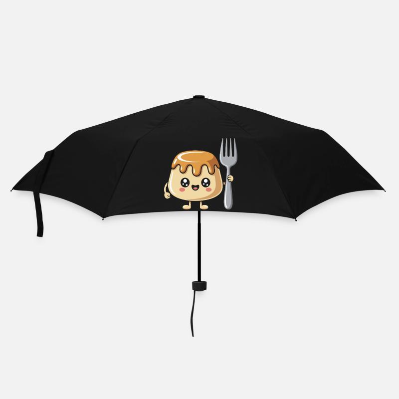 Pudding with fork - Umbrella (small) - black