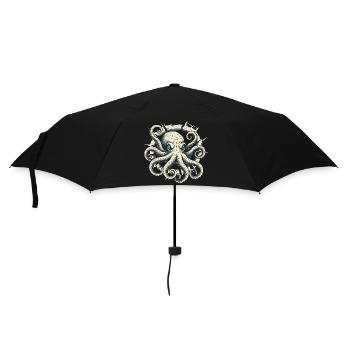 Octopus peeking out of crack - octopus tentacle - Umbrella (small) - black - Front