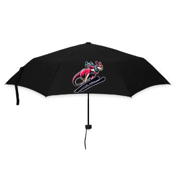 Kangaroo skiing Winter sports fun - Umbrella (small) - black - Front
