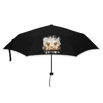 Cuddly Bears on the Sofa Duo - Umbrella (small) - black - Front