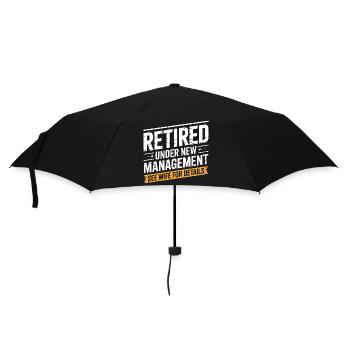 Retired Under New Management See Wife for Details - Umbrella (small) - black - Front