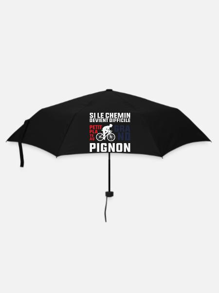 Wenn der Weg schwierig wird – Radfahrer-Geschenk - Regenschirm (klein) - Schwarz